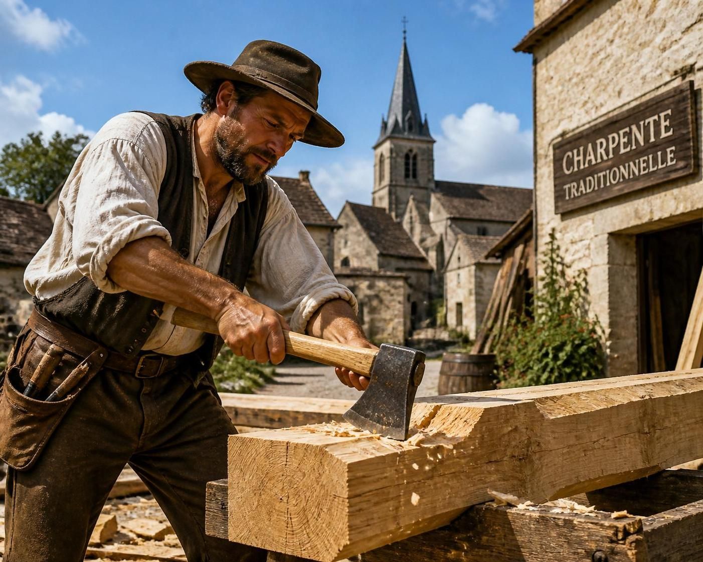 découvrez l'expertise des charpentiers en champagne, un savoir-faire ancestral dédié à la construction et la restauration des bâtiments typiques du terroir champenois.