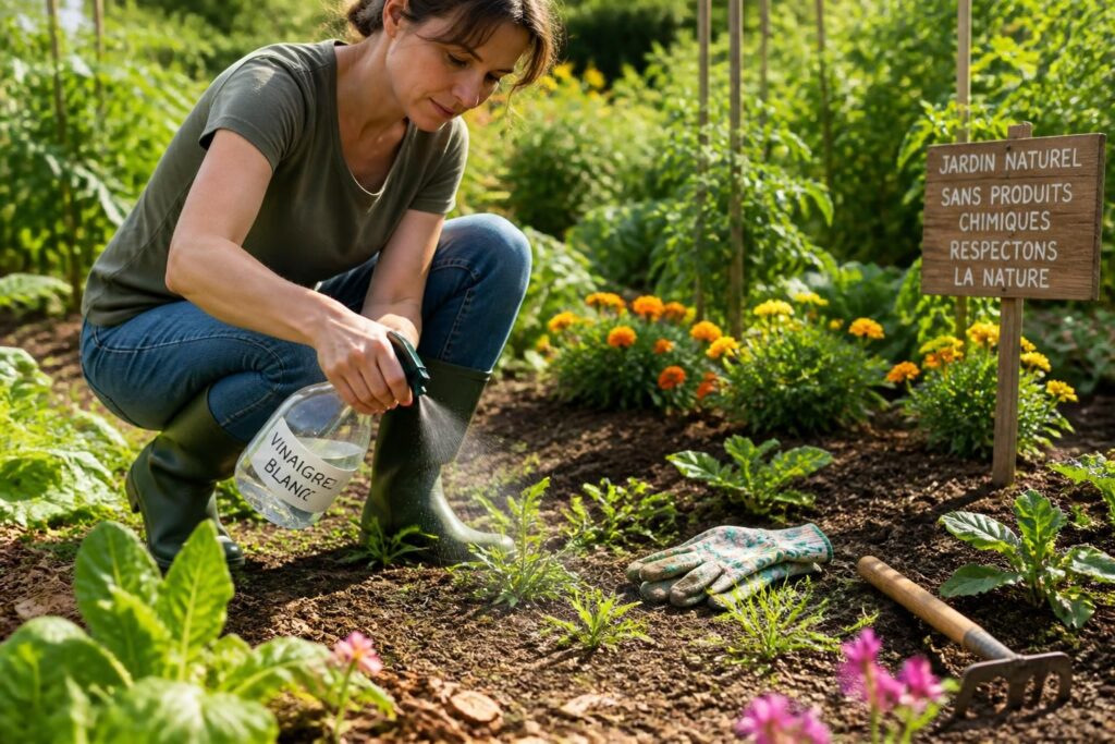 découvrez comment désherber efficacement votre jardin avec du vinaigre blanc grâce à nos astuces naturelles pour un jardin sans mauvaises herbes, facile et écologique.