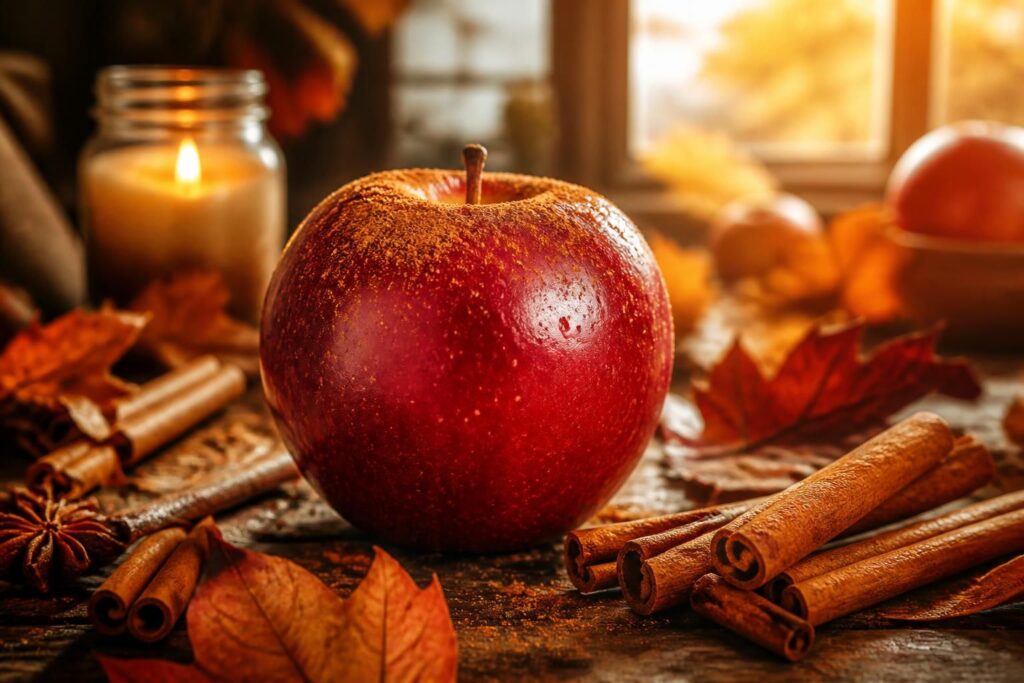 découvrez l'alliance gourmande de la pomme et de la cannelle, parfaite pour réchauffer vos après-midis d'automne avec douceur et saveur.