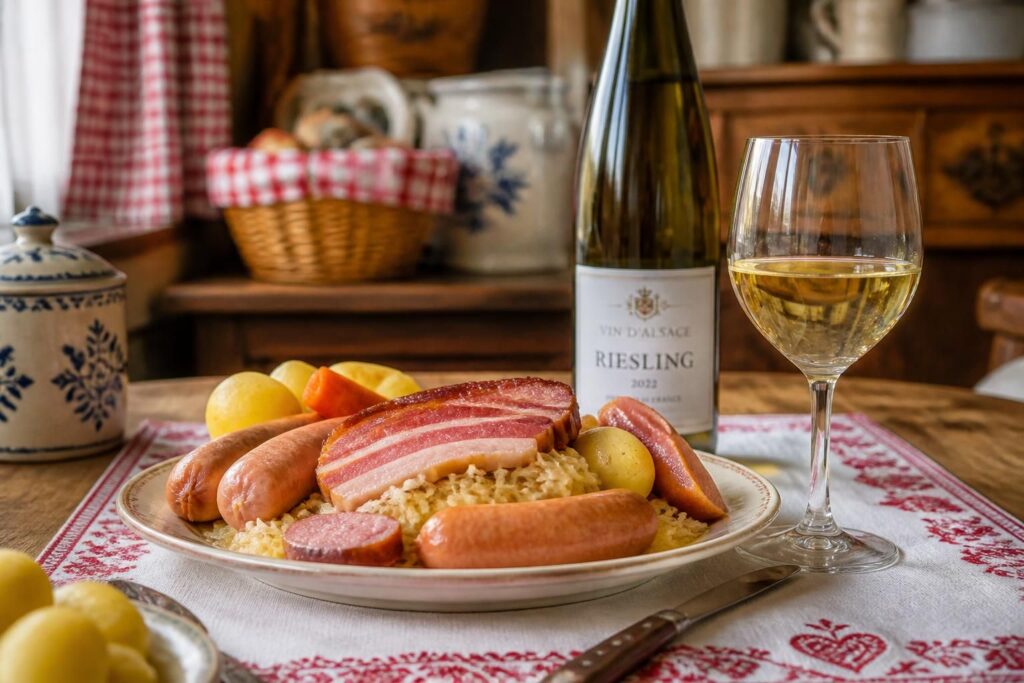 découvrez quel vin choisir pour accompagner une choucroute et sublimer ce plat traditionnel alsacien, avec nos conseils de dégustation adaptés à vos repas.