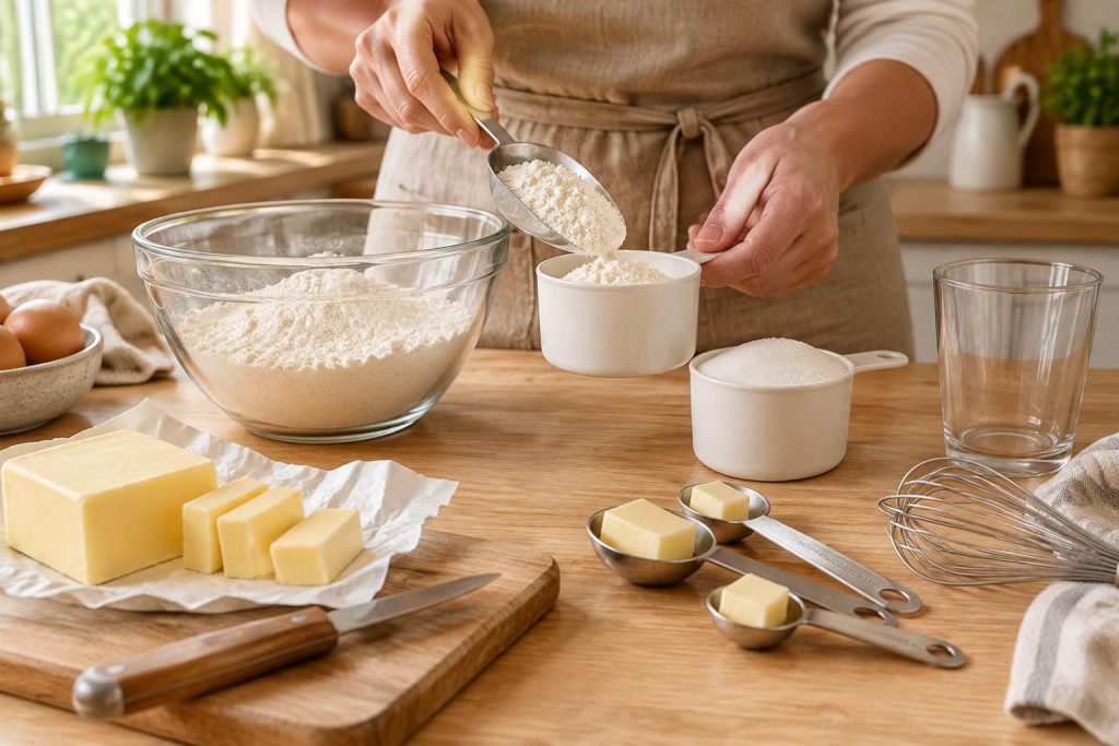 découvrez comment mesurer la farine, le sucre et le beurre sans balance grâce à des astuces simples avec des cuillères, des verres et des repères pratiques.