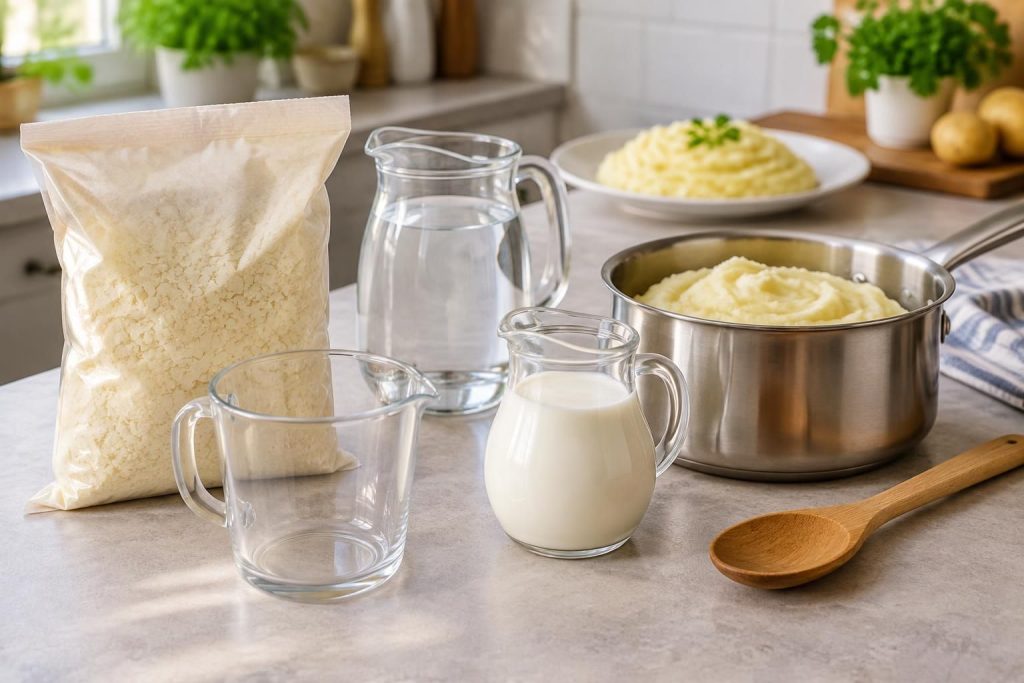 découvrez quelle quantité de lait et d’eau utiliser pour préparer une purée mousline en sachet, avec des proportions simples pour une texture réussie.